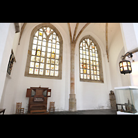 Haarlem, Sint Bavokerk, Brouwerskapel (Brauerkapelle) im sdlichen Querhaus mit kleiner Orgel