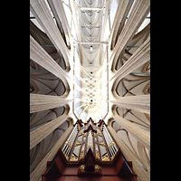 Kampen, Sint Nicolas Bovenkerk, Chororgel und Blick ins Gewlbe