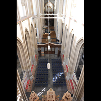 Kampen, Sint Nicolas Bovenkerk, Blick vom Triforium in der Chorspitze nach unten ins Hauptschiff