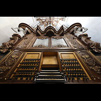 Kampen, Sint Nicolas Bovenkerk, Spiieltisch und Hauptorgel perspektivisch