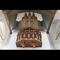 Leiden, Hooglandse Kerk, de Swart/von Hagerbeer-Orgel perspektivisch