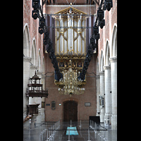 Leiden, Pieterskerk, Westwand mit Hauptorgel