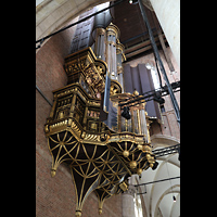 Leiden, Pieterskerk, Hauptorgel seitlich perpsektivisch