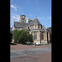 Rotterdam, Sint Laurenskerk, Ansicht von Osten von der Binnenrotte