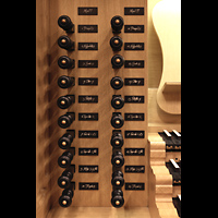 Wroclaw (Breslau), Akademia Muzyczna (Musikakademie), Groer bungssaal, Linke Registerstaffel