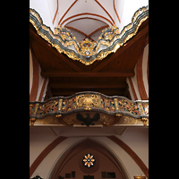 Wroclaw (Breslau), Bazylika sw. Elzbiety (St. Elisabeth), Orgelempore von unten