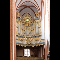 Wroclaw (Breslau), Bazylika sw. Elzbiety (St. Elisabeth), Orgel von der Seitenemore aus gesehen