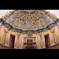 Wroclaw (Breslau), Bazylika sw. Elzbiety (St. Elisabeth), Orgelprospekt mit Spieltisch