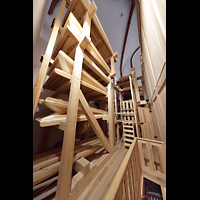 Wroclaw (Breslau), Bazylika sw. Elzbiety (St. Elisabeth), Groe Keilbalganlage hinter der Orgel