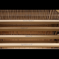 Wroclaw (Breslau), Bazylika sw. Elzbiety (St. Elisabeth), Registertraktur hinter dem Spieltisch