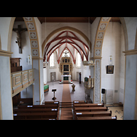 Rötha, St. Georgen, Blick von der Orgelempore in die Kirche