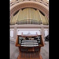 San Diego, Balboa Park, Spreckels Organ Pavilion (Freiluftorgel), Orgel mit Spieltisch