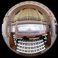 San Diego, Balboa Park, Spreckels Organ Pavilion (Freiluftorgel), Orgel mit Spieltisch
