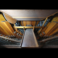 San Diego, Balboa Park, Spreckels Organ Pavilion (Freiluftorgel), Pfeifen im Solo, Hinterlade: Orchestral Oboe, Flute Ouverte,Tibia Pleny, Gross Gamba, Grand Diapason