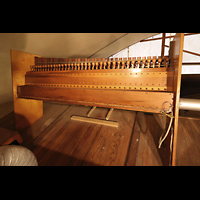 San Diego, Balboa Park, Spreckels Organ Pavilion (Freiluftorgel), Xylophon (2014) auf dem Solo-Dach