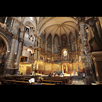 Montserrat, Abadia de Montserrat, Baslica Santa Mara, Chorraum mit Orgel