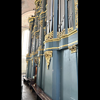 Vilnius, Šv. Jonu bažnycia (Universitätskirche St. Johannis), Orgel mit Spieltisch seitlich