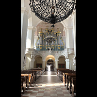 Vilnius, Šv. Jonu bažnycia (Universitätskirche St. Johannis), Innenraum in Richtung Orgel